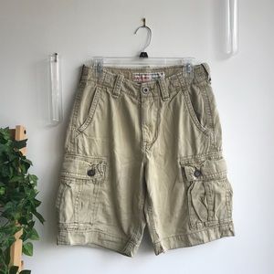 American Eagle | Classic Length Khaki Cargo Shorts